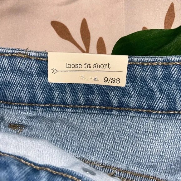 BANJARA HIGH RISE LOOSE FIT DISTRESSED DENIM SHORTS - Picture 5 of 5